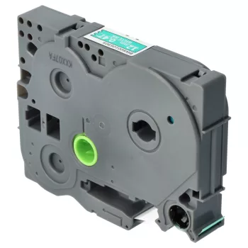   Brother TZ-735, TZE-735 helyettesítő címkeszalag (Zöld alapon Fehér) - Utángyártott