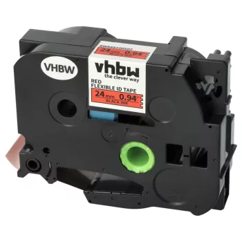   Brother TZ-FX451, TZE-FX451 helyettesítő címkeszalag (Piros alapon Fekete) - Utángyártott