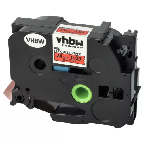 Brother TZ-FX451, TZE-FX451 helyettesítő címkeszalag (Piros alapon Fekete) - Utángyártott