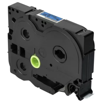   Brother TZ-FX521, TZE-FX521 helyettesítő címkeszalag (Kék alapon Fekete) - Utángyártott