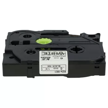   Brother TZ-SE1, TZE-SE1 helyettesítő címkeszalag (Fehér alapon Fekete) - Utángyártott