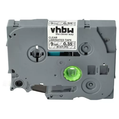 Brother TZE-121L helyettesítő címkeszalag (Átlátszó alapon Fekete) - Utángyártott