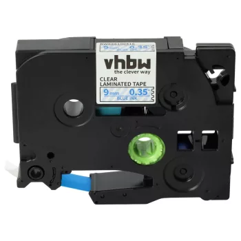   Brother TZE-123 helyettesítő címkeszalag (Átlátszó alapon Kék) - Utángyártott