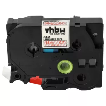   Brother TZE-142 helyettesítő címkeszalag (Átlátszó alapon Piros) - Utángyártott