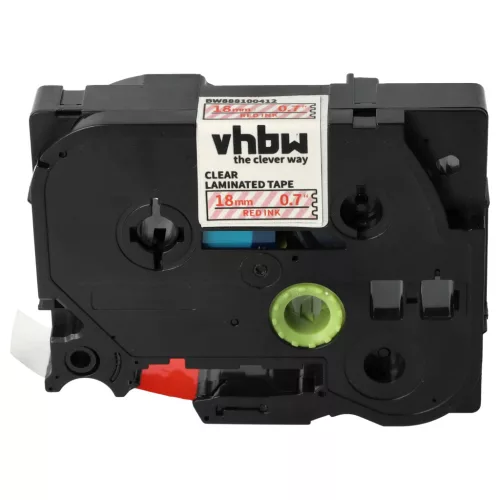 Brother TZE-142 helyettesítő címkeszalag (Átlátszó alapon Piros) - Utángyártott