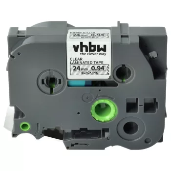   Brother TZ-151, TZE-151 helyettesítő címkeszalag (Átlátszó alapon Fekete) - Utángyártott