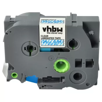   Brother TZE-153 helyettesítő címkeszalag (Átlátszó alapon Kék) - Utángyártott