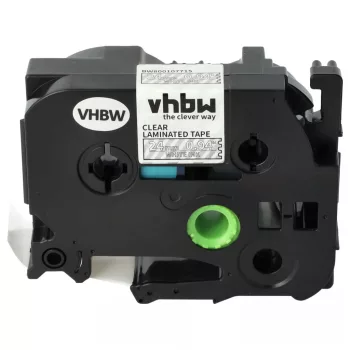   Brother TZ-155, TZE-155 helyettesítő címkeszalag (Átlátszó alapon Fehér) - Utángyártott