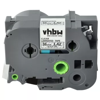   Brother TZ-161, TZE-161 helyettesítő címkeszalag (Átlátszó alapon Fekete) - Utángyártott