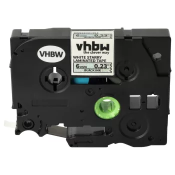   Brother TZE-211L1 helyettesítő címkeszalag (Fehér (Csillámos) alapon Fekete) - Utángyártott