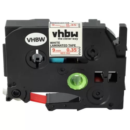 Brother TZE-222 helyettesítő címkeszalag (Fehér alapon Piros) - Utángyártott