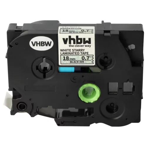 Brother TZE-241L1 helyettesítő címkeszalag (Fehér (Csillámos) alapon Fekete) - Utángyártott