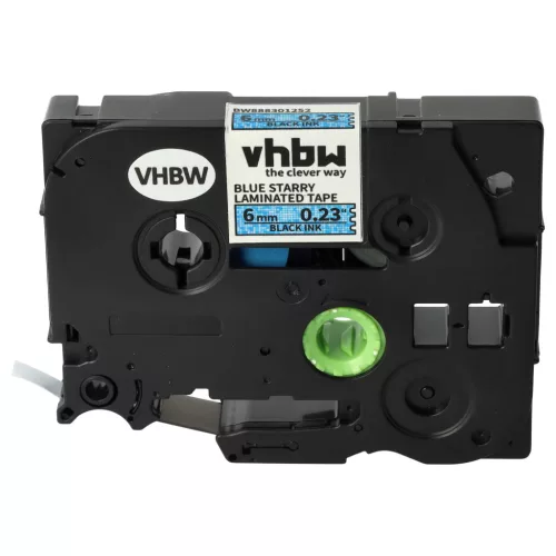 Brother TZE-511L1 helyettesítő címkeszalag (Kék (Csillámos) alapon Fekete) - Utángyártott