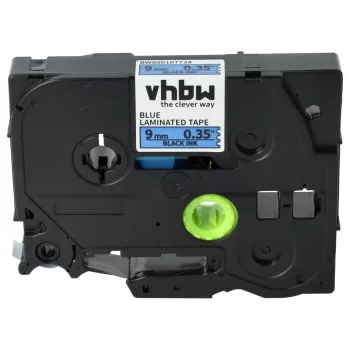   Brother TZE-521 helyettesítő címkeszalag (Kék alapon Fekete) - Utángyártott