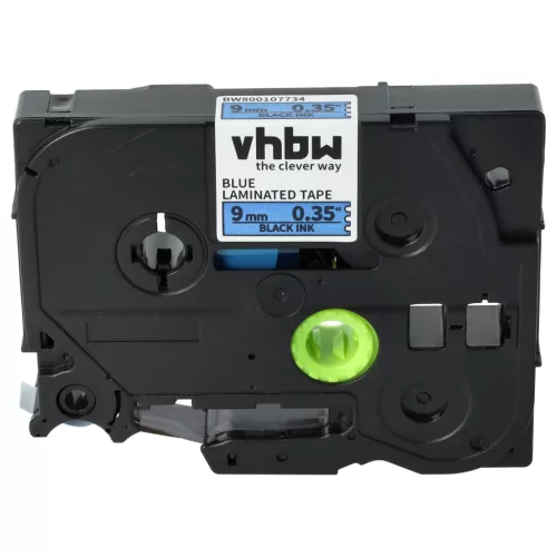 Brother TZE-521 helyettesítő címkeszalag (Kék alapon Fekete) - Utángyártott