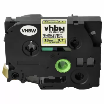   Brother TZE-641L1 helyettesítő címkeszalag (Sárga (Csillámos) alapon Fekete) - Utángyártott