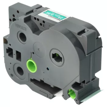   Brother TZ-755, TZE-755 helyettesítő címkeszalag (Zöld alapon Fehér) - Utángyártott