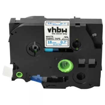   Brother TZE-FA4 helyettesítő címkeszalag (Fehér alapon Kék) - Utángyártott