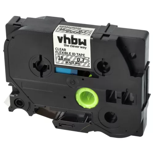 Brother TZ-FX141, TZE-FX141 helyettesítő címkeszalag (Átlátszó alapon Fekete) - Utángyártott