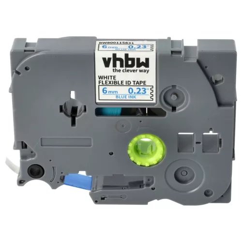 Brother TZE-FX213 helyettesítő címkeszalag (Fehér alapon Kék) - Utángyártott