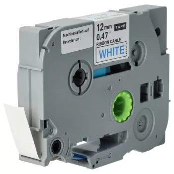   Brother TZE-FX233 helyettesítő címkeszalag (Fehér alapon Kék) - Utángyártott