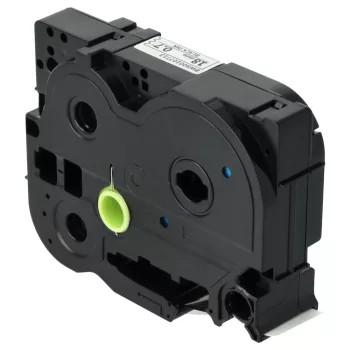   Brother TZ-FX241, TZE-FX241 helyettesítő címkeszalag (Fehér alapon Fekete) - Utángyártott