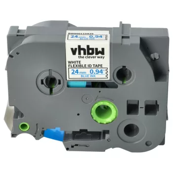   Brother TZE-FX253 helyettesítő címkeszalag (Fehér alapon Kék) - Utángyártott