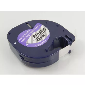   Dymo 12267, S0721530 helyettesítő címkeszalag (Átlátszó alapon Fekete) - Utángyártott