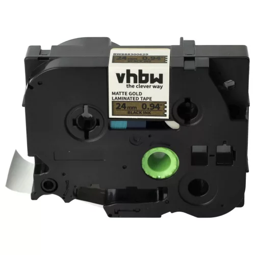 Brother TZE-MQ851 helyettesítő címkeszalag (Matt Arany alapon Fekete) - Utángyártott