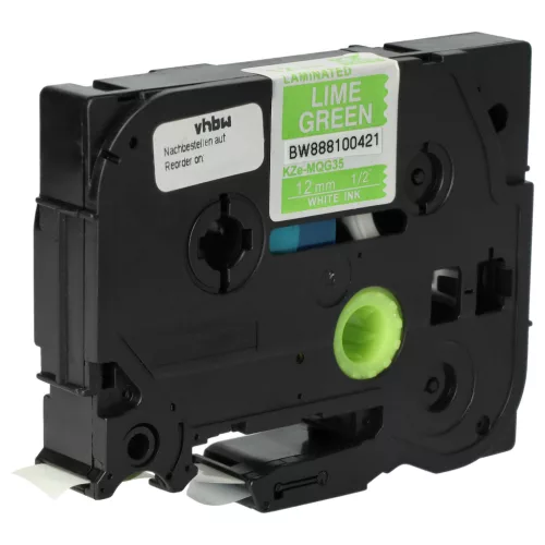 Brother TZE-MQG35 helyettesítő címkeszalag (Világos Zöld alapon Fehér) - Utángyártott