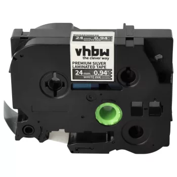   Brother TZE-PR955 helyettesítő címkeszalag (Prémium Ezüst alapon Fehér) - Utángyártott