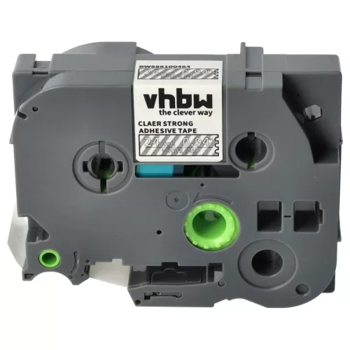 Brother TZE-S155 helyettesítő címkeszalag (Átlátszó alapon Fehér) - Utángyártott