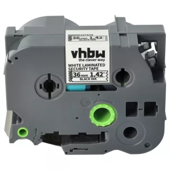   Brother TZ-SE6, TZE-SE6 helyettesítő címkeszalag (Fehér alapon Fekete) - Utángyártott