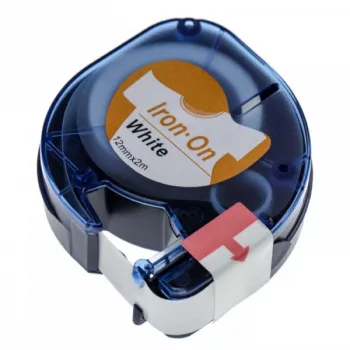   Dymo LetraTag Plus LT100T, QX50, XM, XR készülékekhez címkeszalag (Fehér alapon Fekete) - Utángyártott