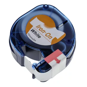   Dymo LetraTag Plus LT100T, QX50, XM, XR készülékekhez címkeszalag (Fehér alapon Fekete) - Utángyártott