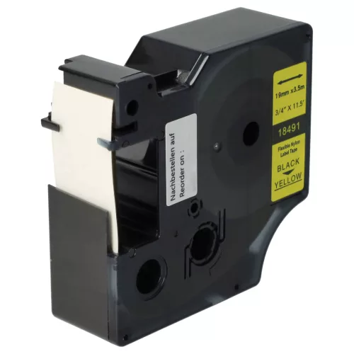 Dymo 18491 helyettesítő címkeszalag (Sárga alapon Fekete) - Utángyártott