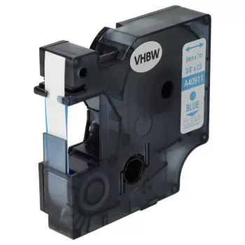   Dymo 40911, D1 helyettesítő címkeszalag (Átlátszó alapon Kék) - Utángyártott