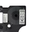 Dymo 45010, D1 helyettesítő címkeszalag (Átlátszó alapon Fekete) - Utángyártott