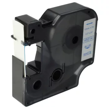   Dymo 45014, D1 helyettesítő címkeszalag (Fehér alapon Kék) - Utángyártott