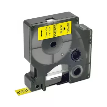   Dymo 45018, D1 helyettesítő címkeszalag (Sárga alapon Fekete) - Utángyártott