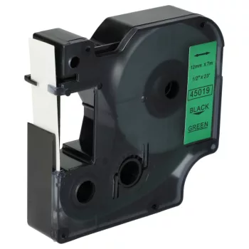   Dymo 45019, D1 helyettesítő címkeszalag (Zöld alapon Fekete) - Utángyártott