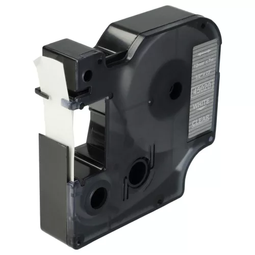 Dymo 45020, D1 helyettesítő címkeszalag (Átlátszó alapon Fehér) - Utángyártott