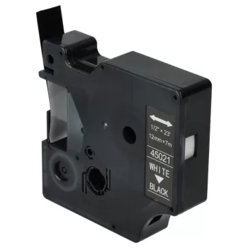   Dymo 45021, D1 helyettesítő címkeszalag (Fekete alapon Fehér) - Utángyártott
