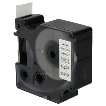   Dymo 45800, D1 helyettesítő címkeszalag (Átlátszó alapon Fekete) - Utángyártott