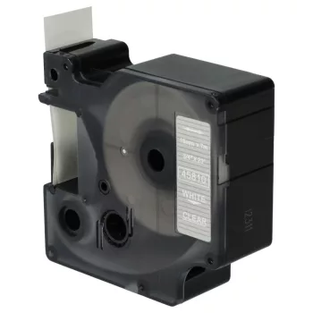   Dymo 45810, D1 helyettesítő címkeszalag (Átlátszó alapon Fehér) - Utángyártott