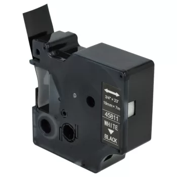   Dymo 45811, D1 helyettesítő címkeszalag (Fekete alapon Fehér) - Utángyártott