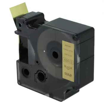   Dymo 45813, D1 helyettesítő címkeszalag (Arany alapon Fekete) - Utángyártott