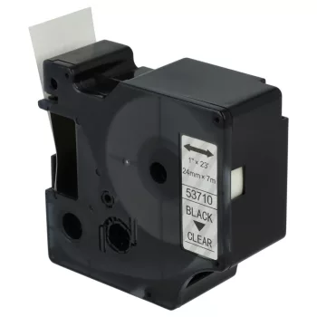   Dymo 53710, D1 helyettesítő címkeszalag (Átlátszó alapon Fekete) - Utángyártott
