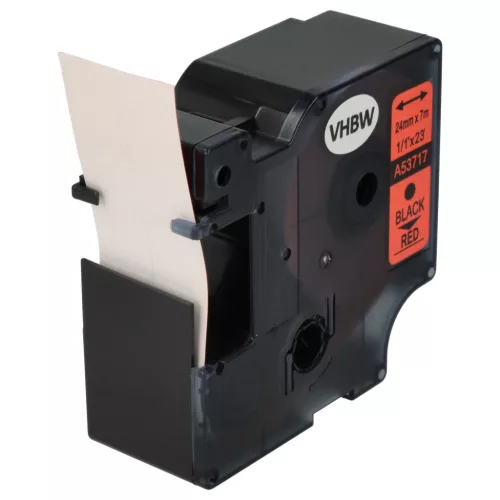 Dymo 53717, D1 helyettesítő címkeszalag (Piros alapon Fekete) - Utángyártott