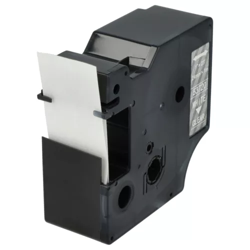 Dymo 53720, D1 helyettesítő címkeszalag (Átlátszó alapon Fehér) - Utángyártott